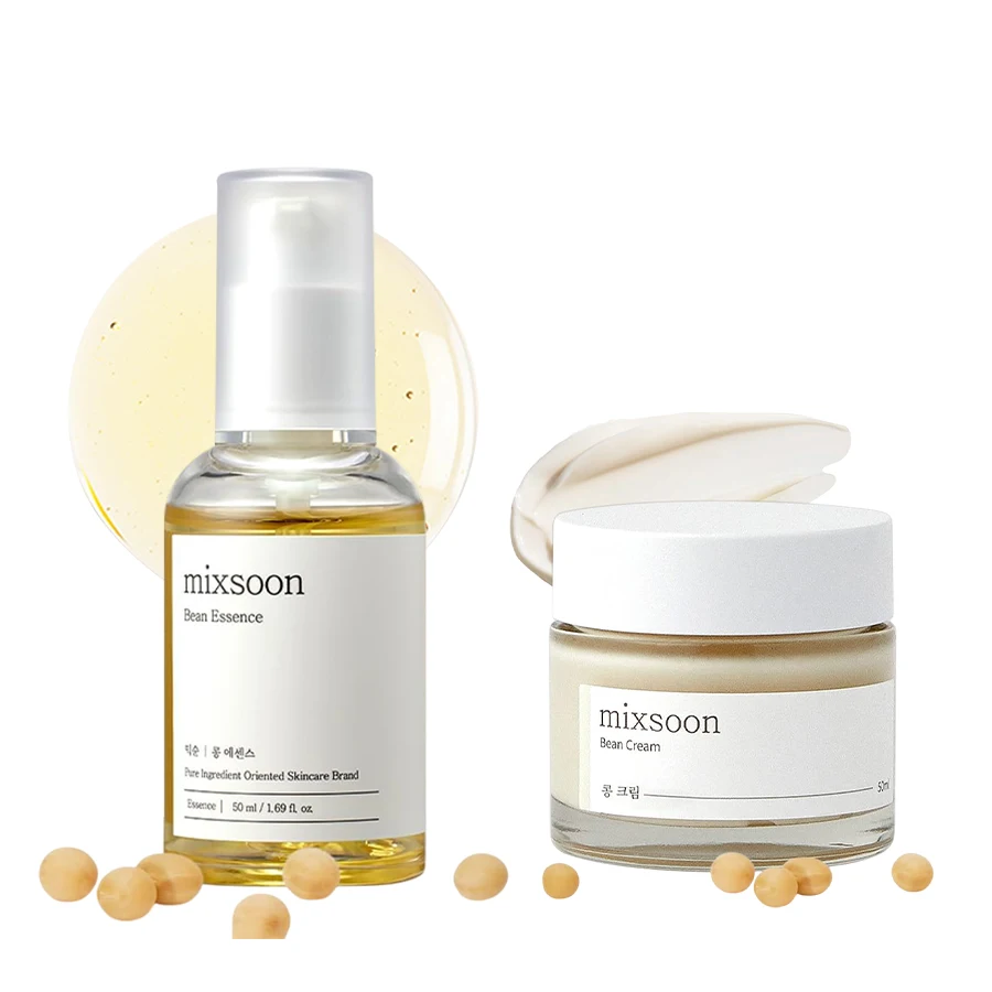 Korean Skincare Routine - Mixsoon Bean Essence Krem Duo Seti